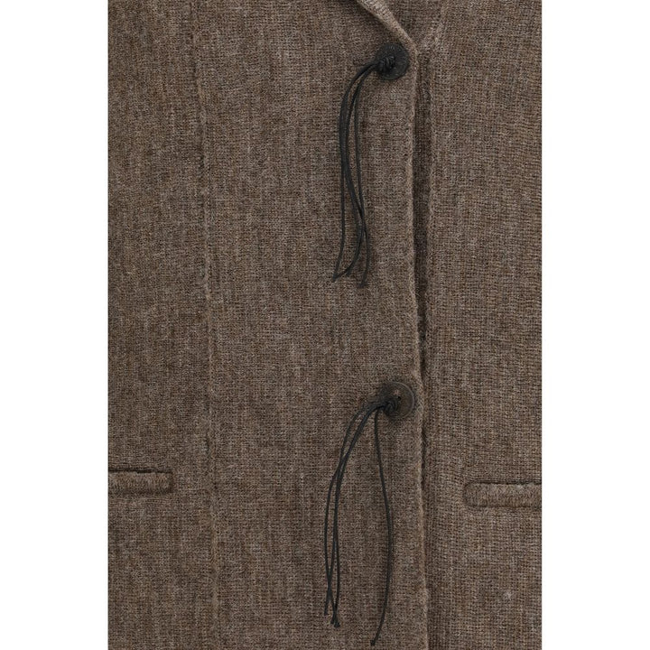 Giorgio Armani Brown Wool Oves Aries Full-Length Jacket