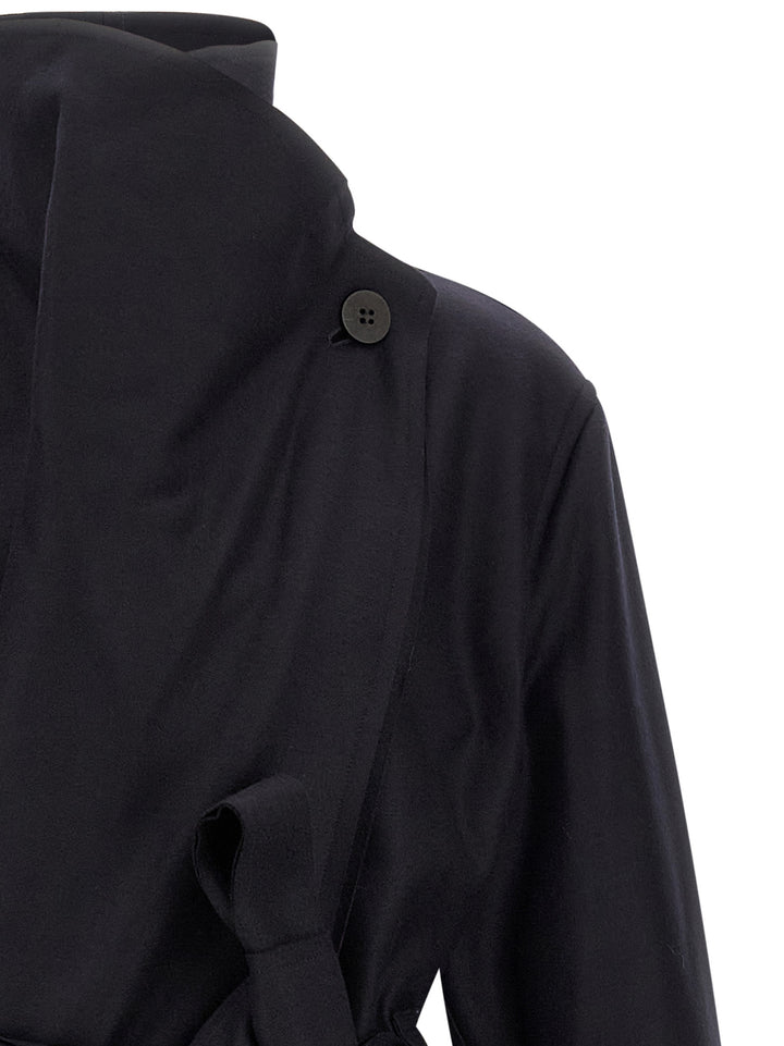 Issey Miyake Black Wool Coat