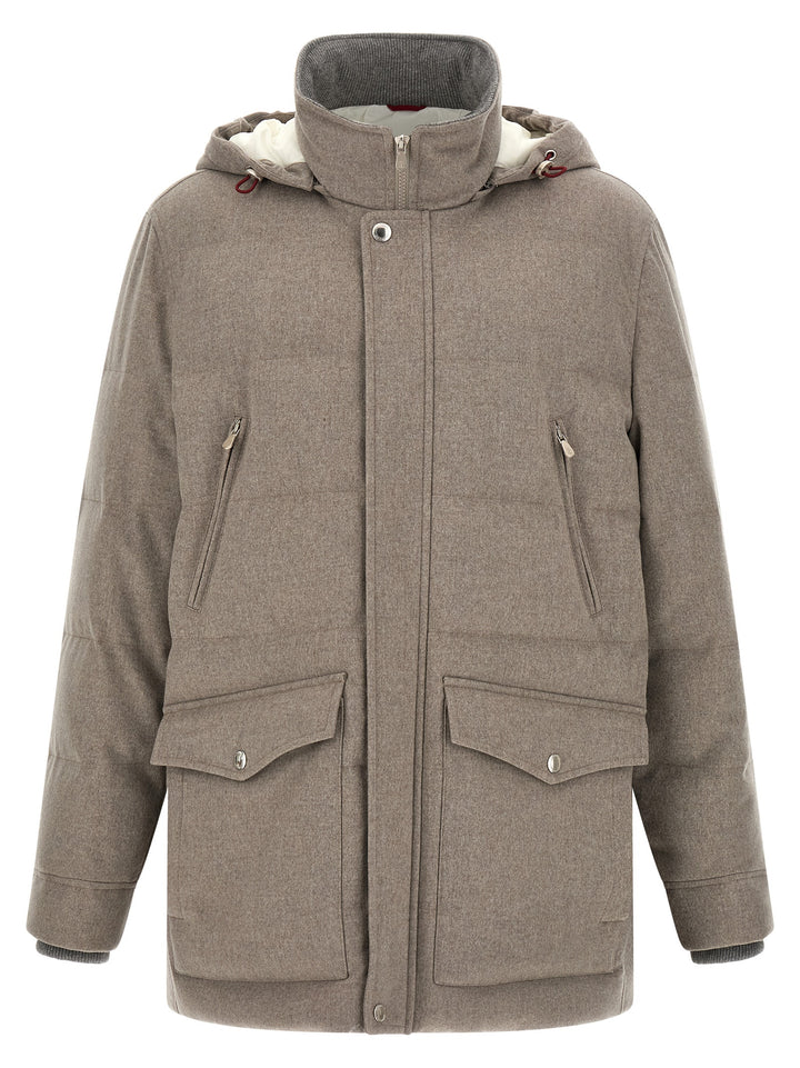 Brunello Cucinelli Beige Wool Parka