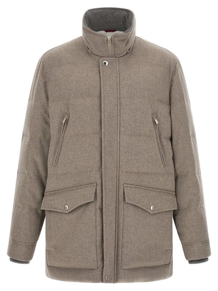 Brunello Cucinelli Beige Wool Parka