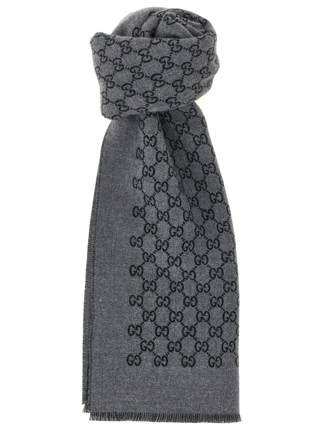 Gucci Gray Wool Scarf