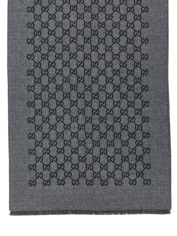 Gucci Gray Wool Scarf