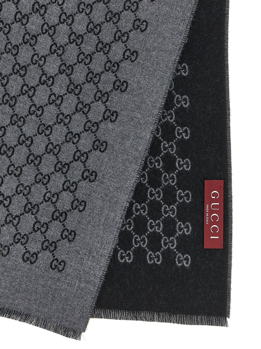 Gucci Gray Wool Scarf