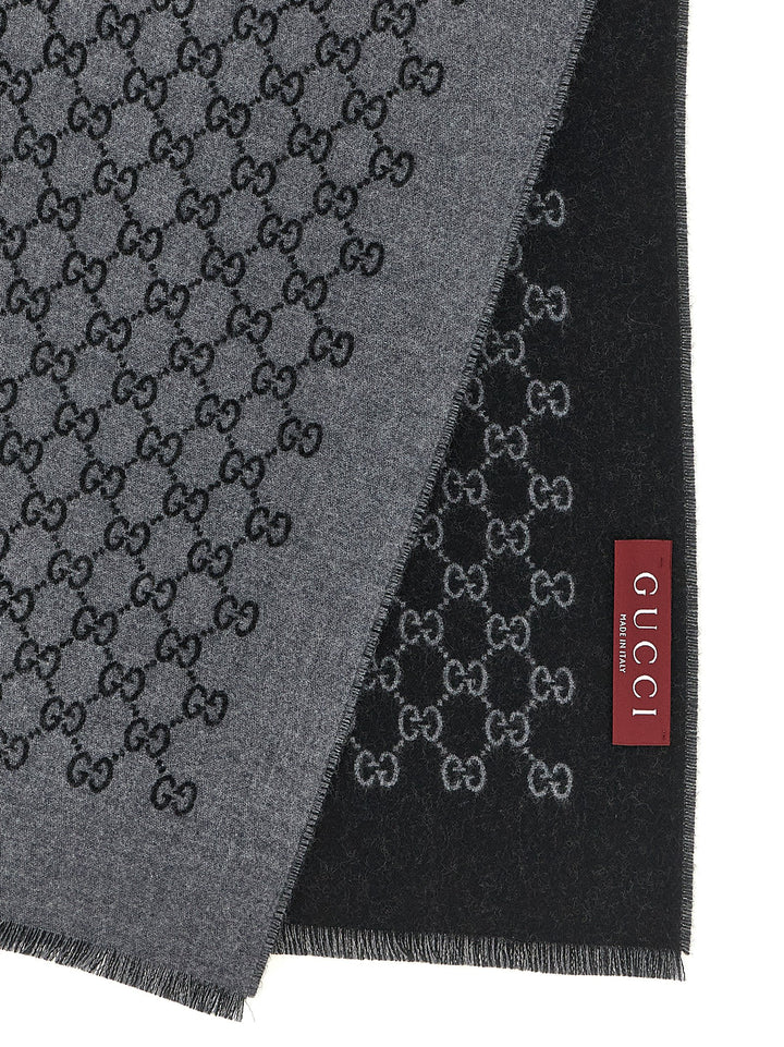 Gucci Gray Wool Scarf