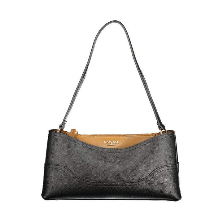 Twinset Nero Polyurethane Women Bag with Compartments and Central Pocket