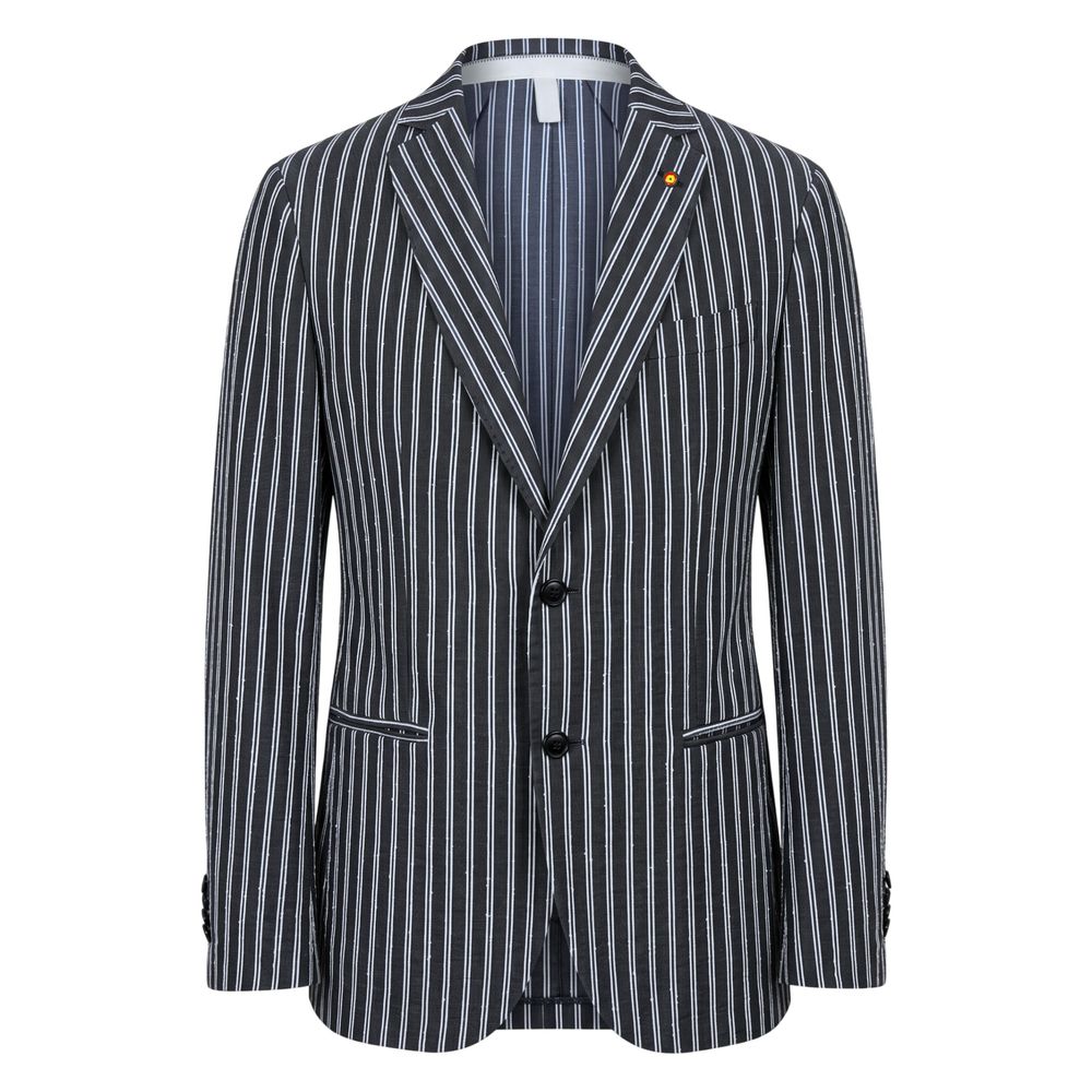 Roberto Pepe Luxury Blue Cotton Men's Jacket