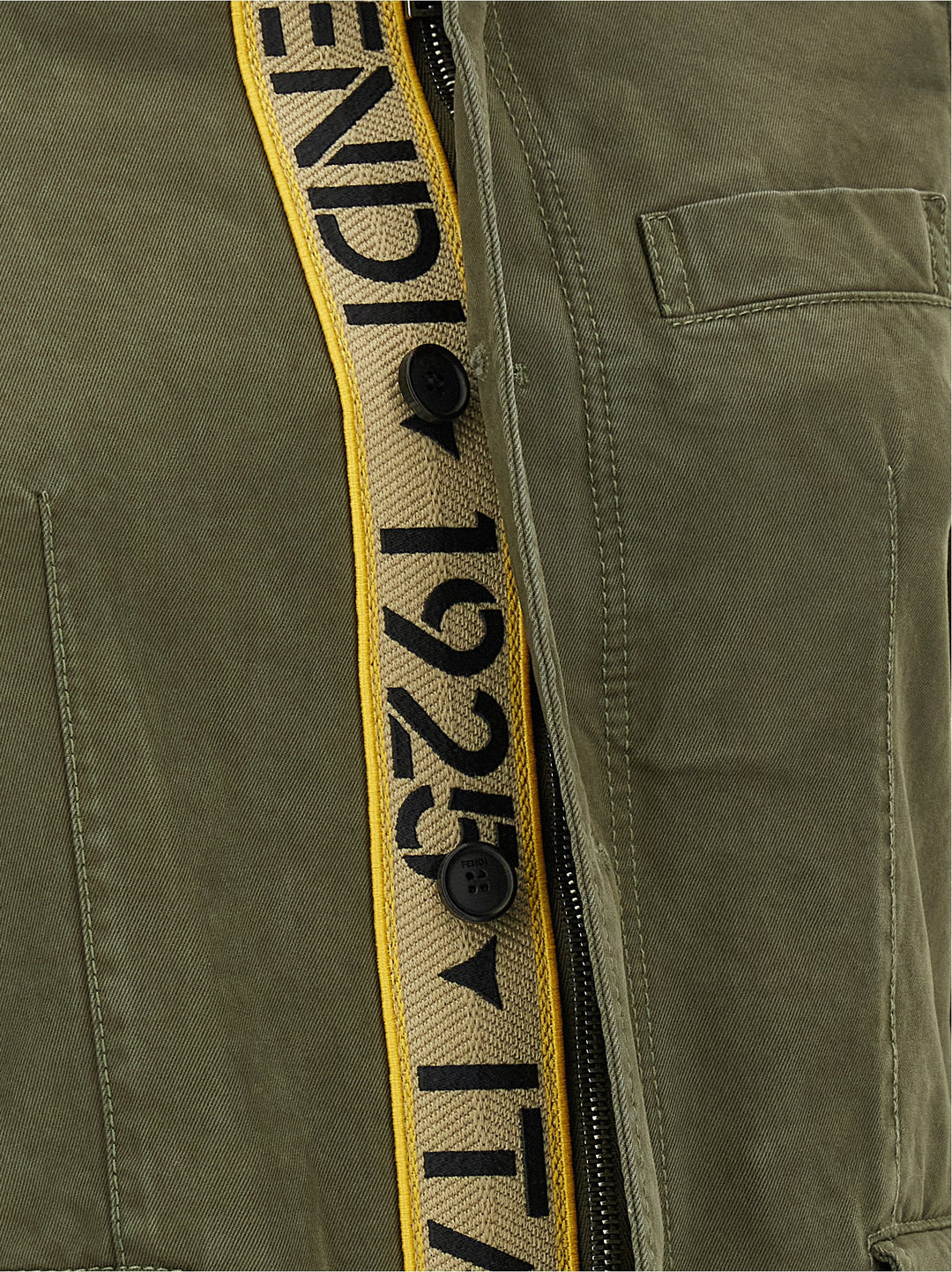 Fendi Bicolor Cotton Full-Length Jacket