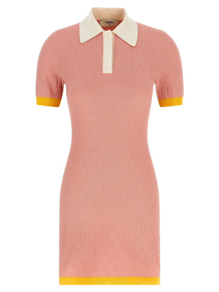 Fendi Multicolor Cotton Short Dress