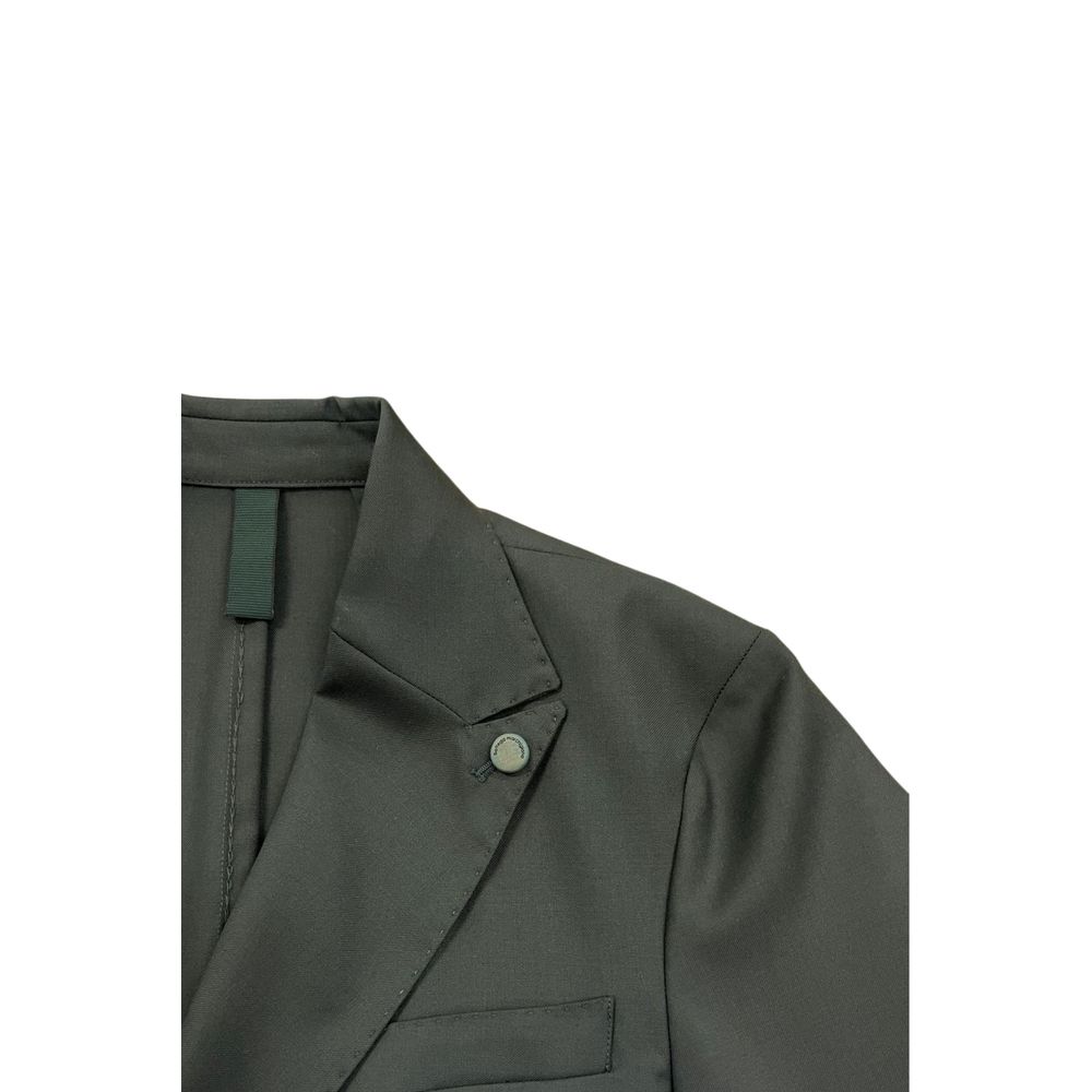 Roberto Pepe Luxury Green Wool Men Jacket