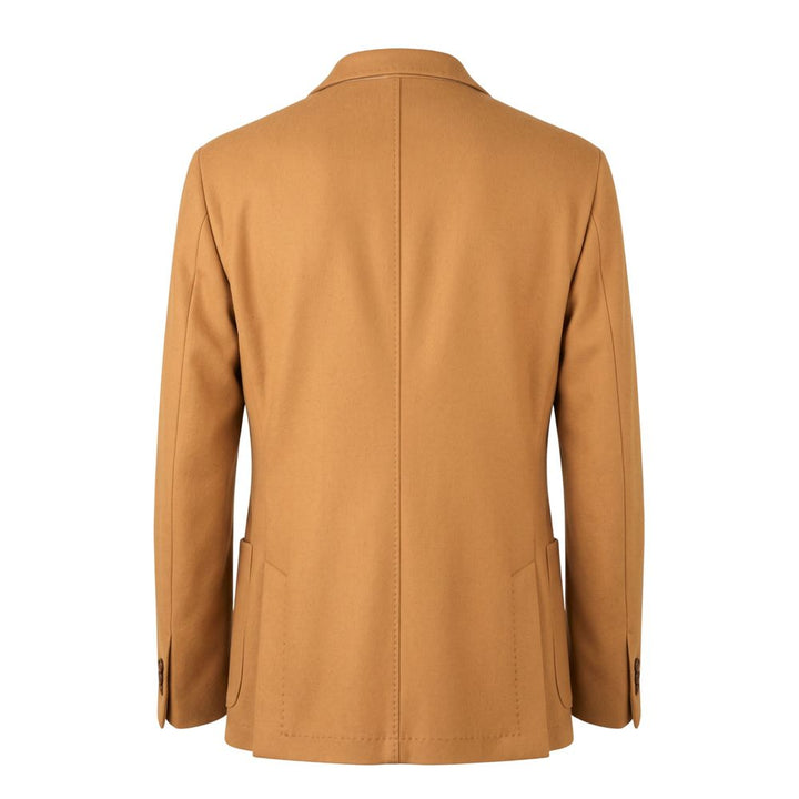 Roberto Pepe Luxury Brown Wool Men Jacket