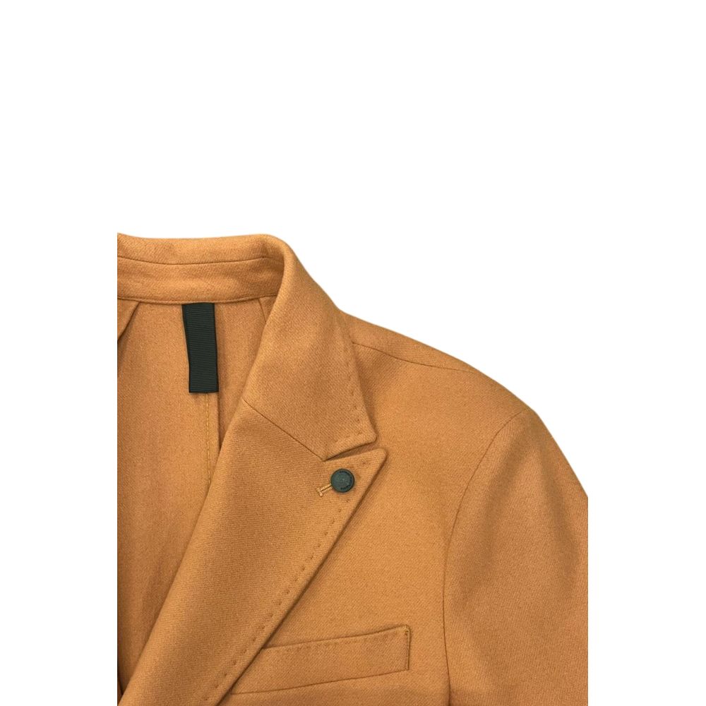 Roberto Pepe Luxury Brown Wool Men Jacket