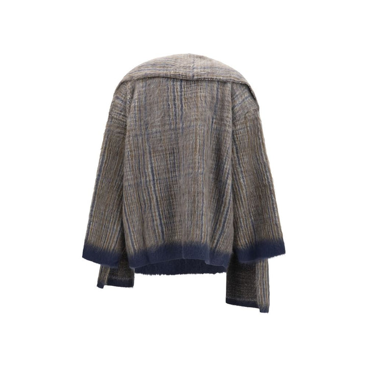 Brunello Cucinelli Gray Mohair Full-Length Jacket