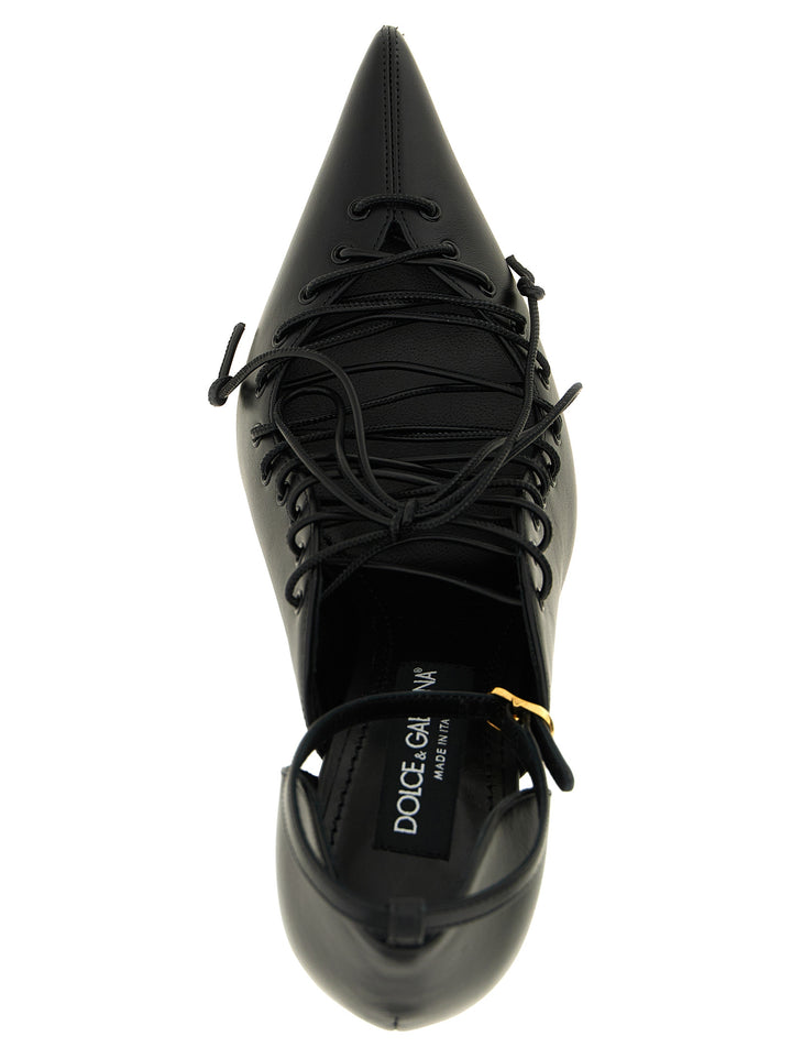 Dolce & Gabbana Black Calfskin High Heel Pumps