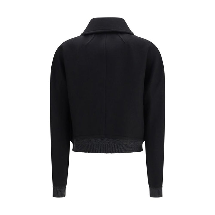 Ami Paris Black Wool Oves Aries Bomber