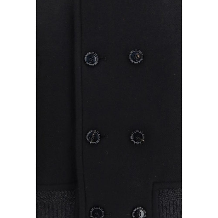 Ami Paris Black Wool Oves Aries Bomber