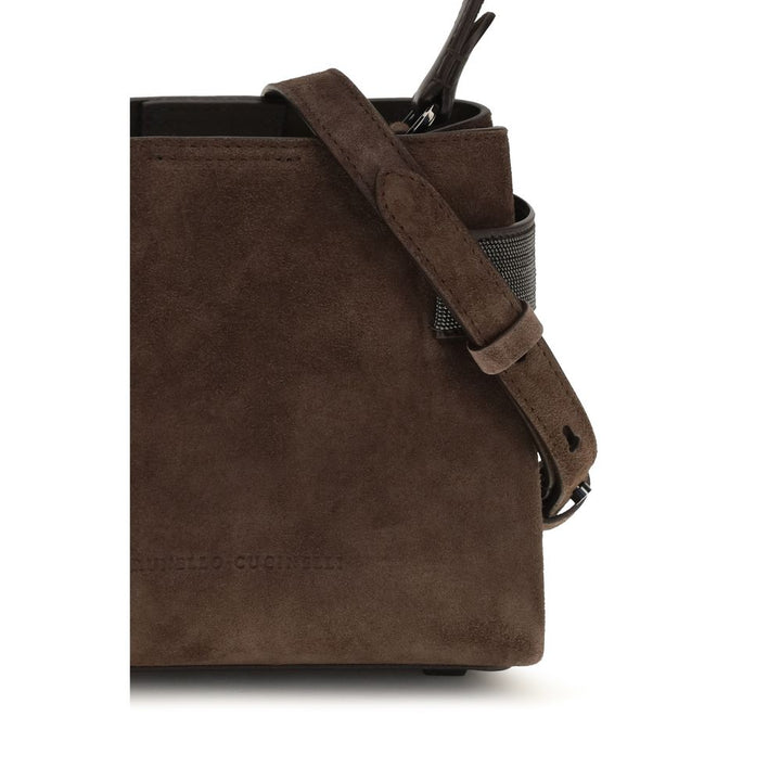Brunello Cucinelli Brown Calf Leather Bos Taurus Handbag