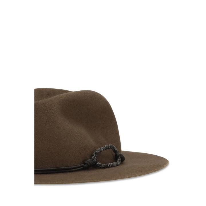 Brunello Cucinelli Brown Eco Fabric Fedora