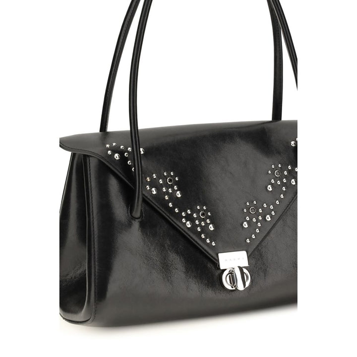 Marni Black Calf Leather Bos Taurus Shoulder Bag