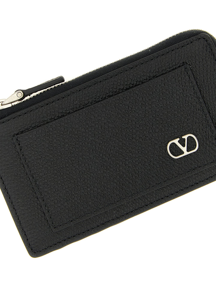 Valentino Garavani Black Calfskin Cardholder