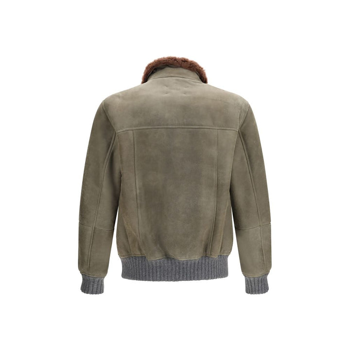 Brunello Cucinelli Bicolor Cashmere Bomber