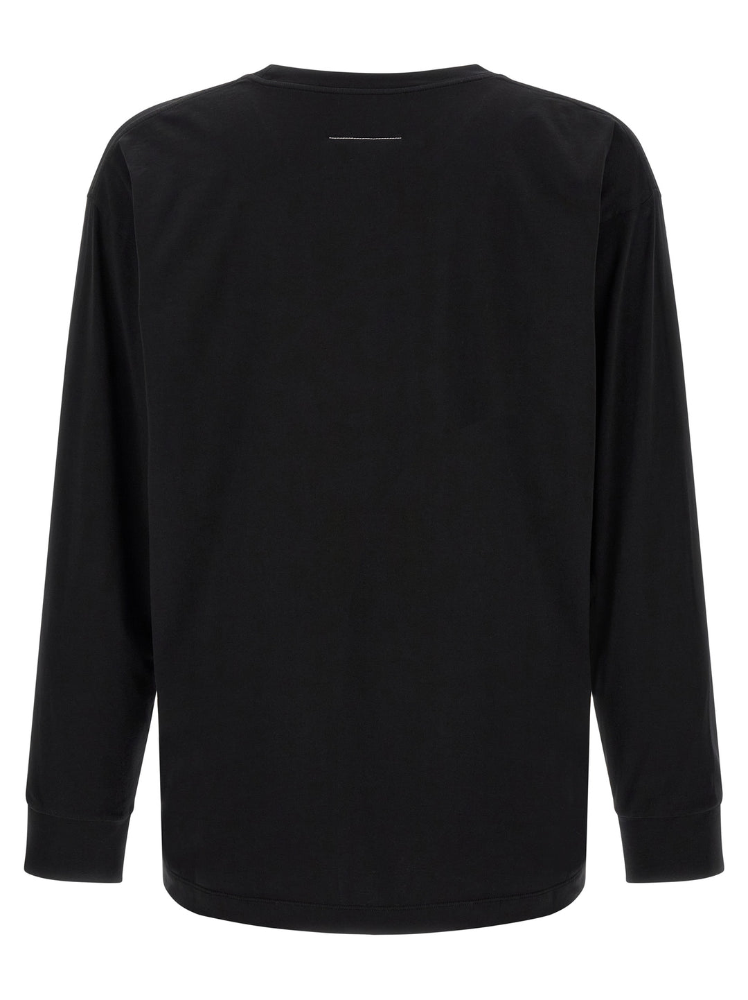 MM6 Maison Margiela Black Cotton Long Sleeve T-Shirt