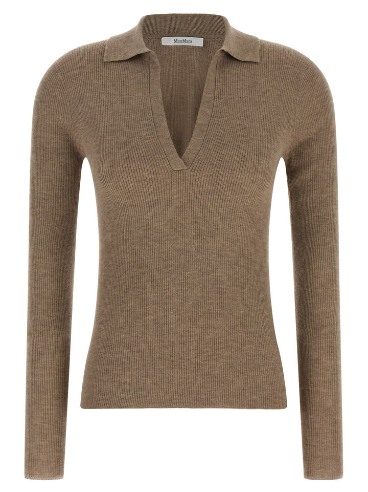 Max Mara Beige Cashmere Polo Shirt