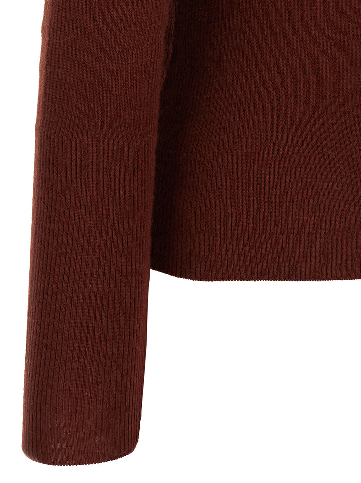 Max Mara Bordeaux Cashmere Polo Shirt
