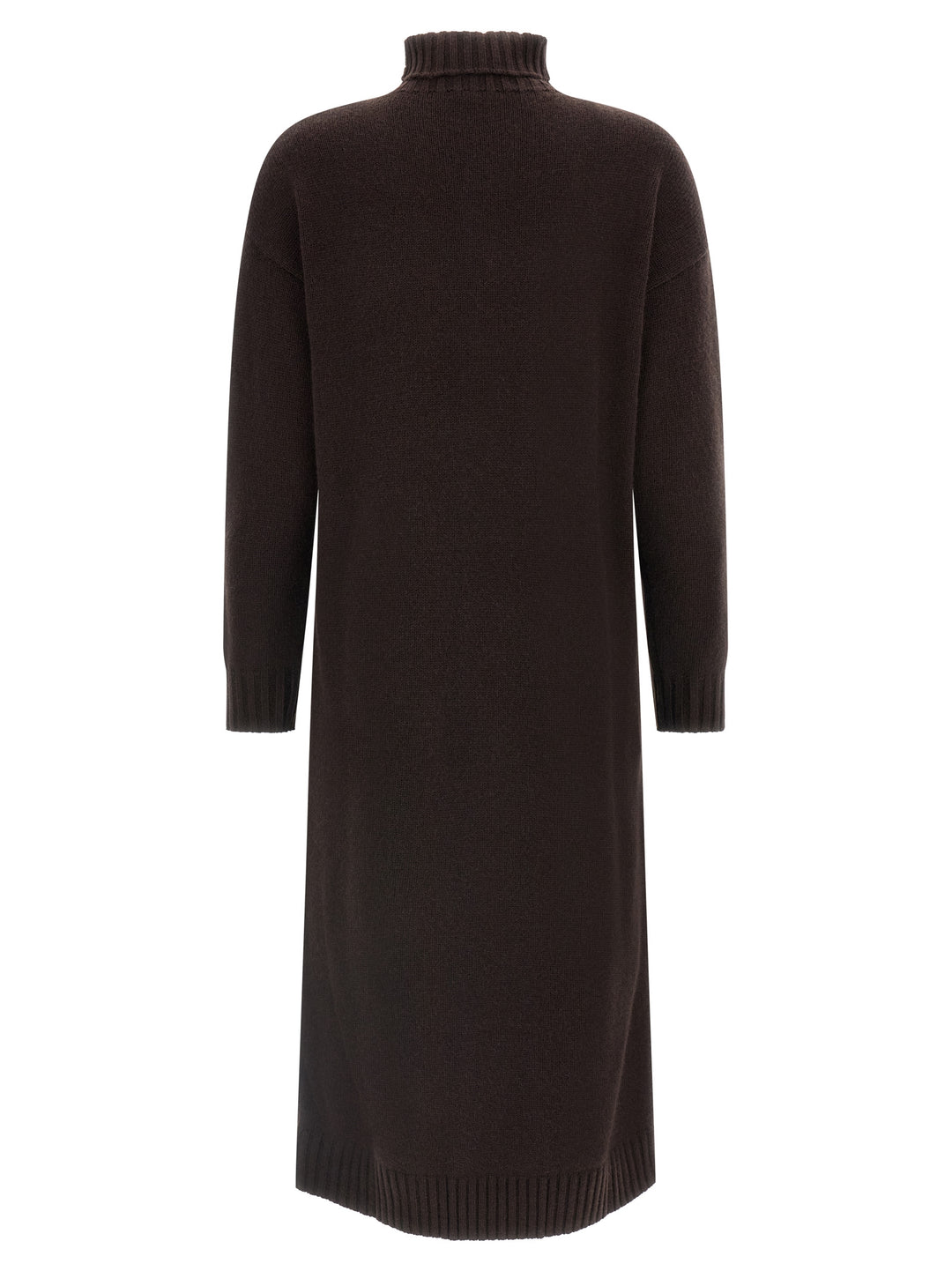 Max Mara Brown Wool Midi Dress