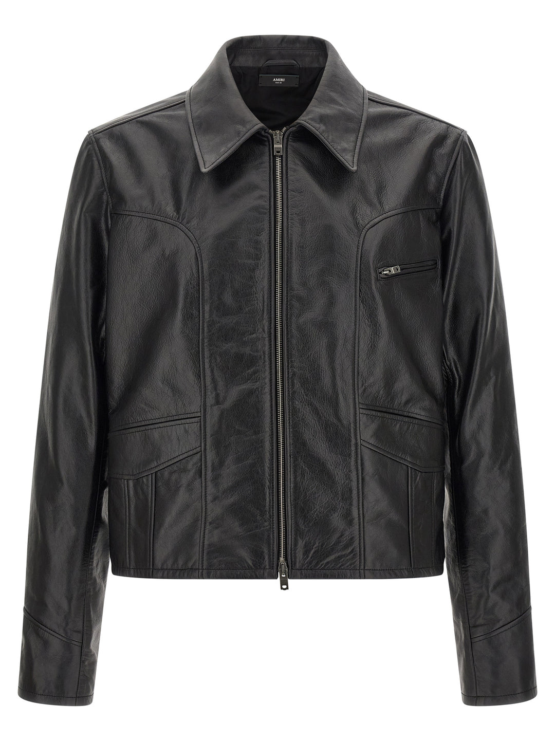 Amiri Black Calfskin Leather Jacket