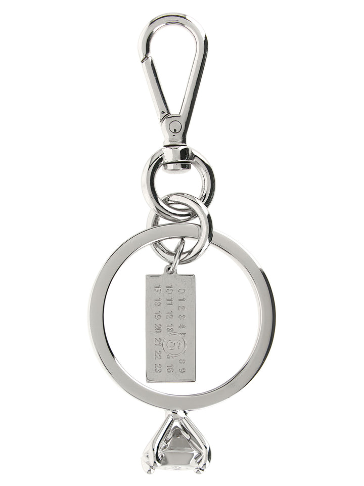 MM6 Maison Margiela Silver Brass Keychain
