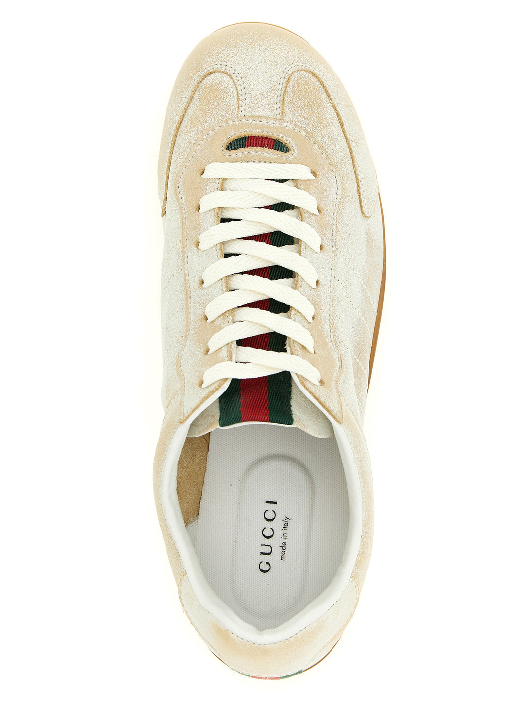 Gucci Beige Calfskin Low Top Sneakers