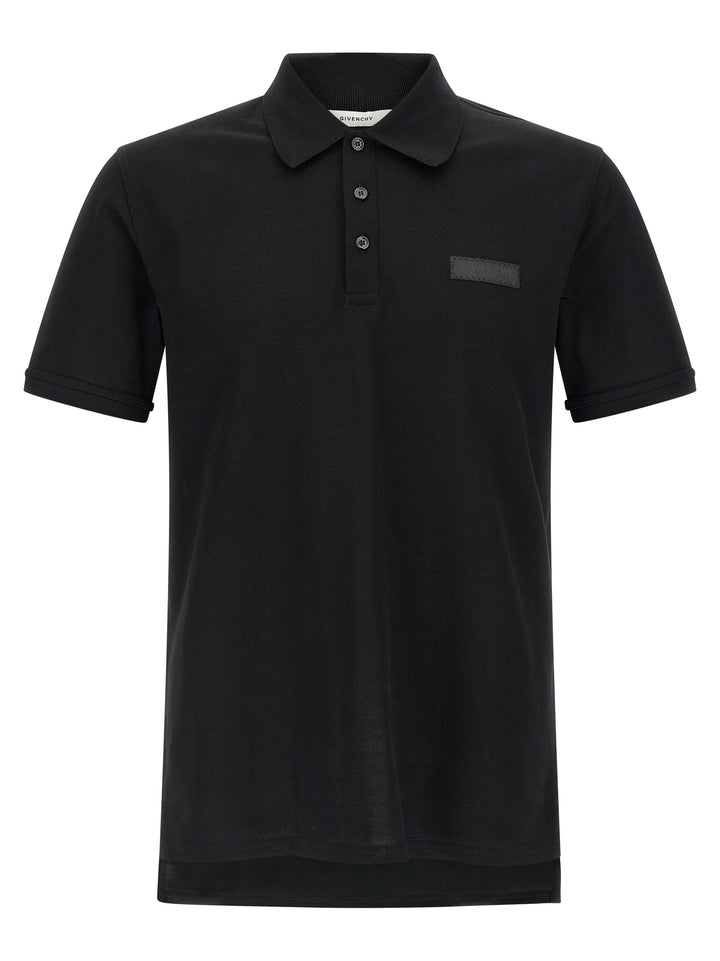 Givenchy Black Cotton Polo Shirt