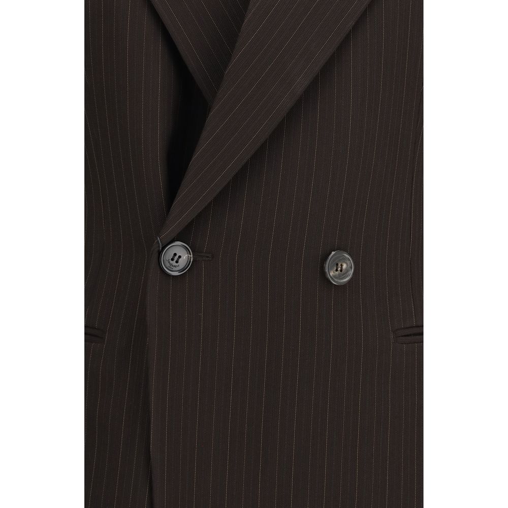 Saint Laurent Brown Wool Oves Aries Full-Length Jacket