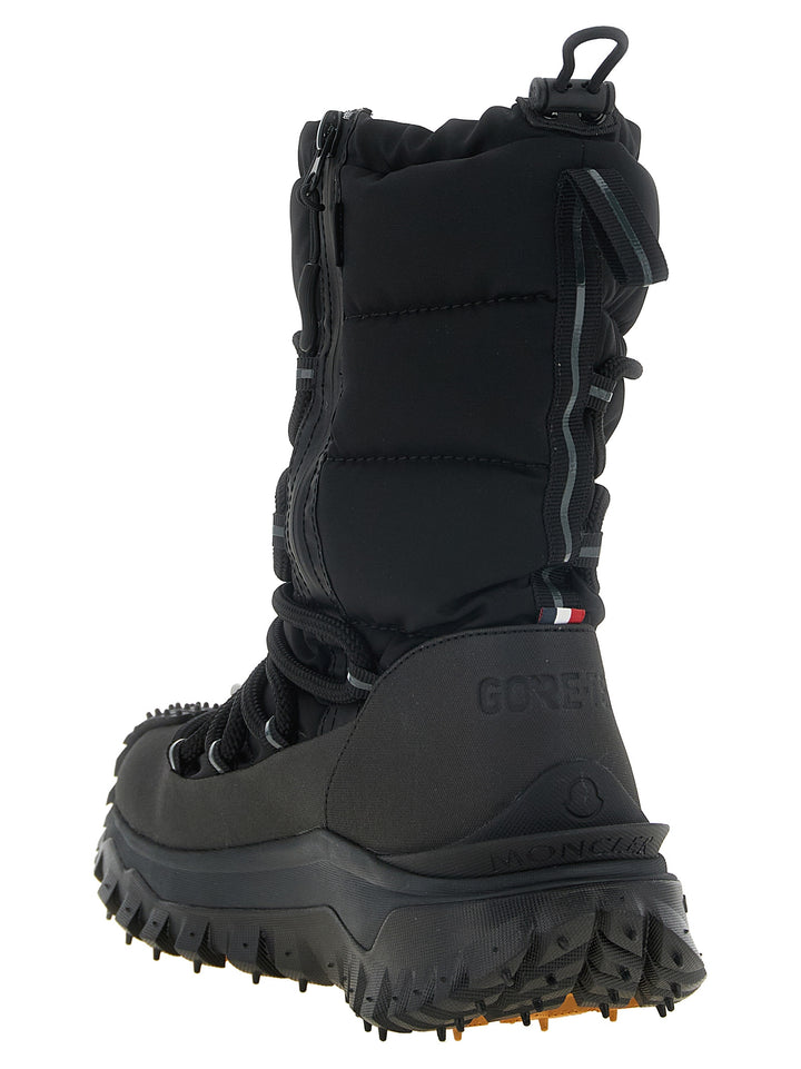 Moncler Black Polyamide Lace-Up Boots