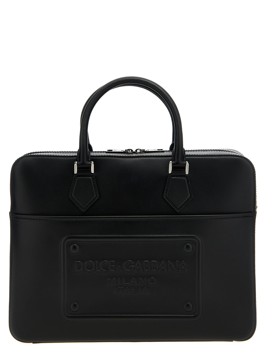 Dolce & Gabbana Black Lamb Leather Tote Bag