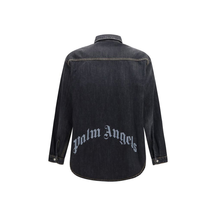 Palm Angels Blue Denim Shirt
