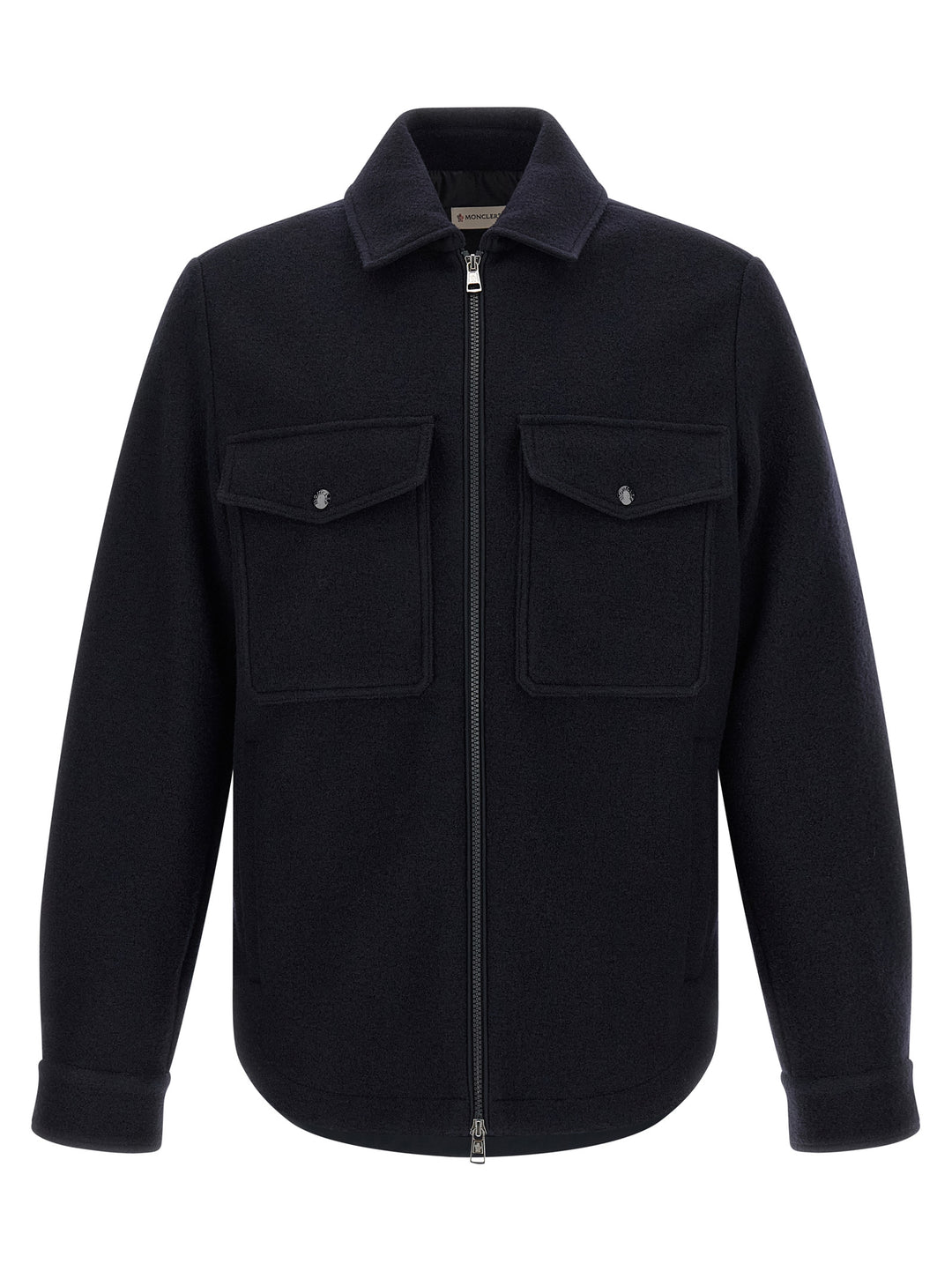 Moncler Blue Virgin Wool Blouse