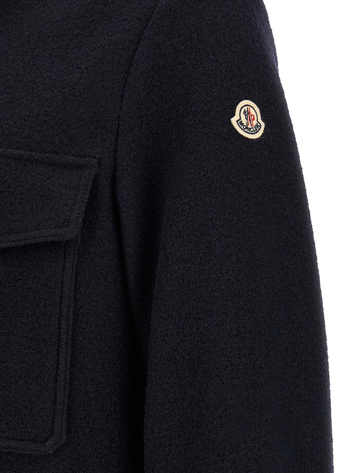 Moncler Blue Virgin Wool Blouse