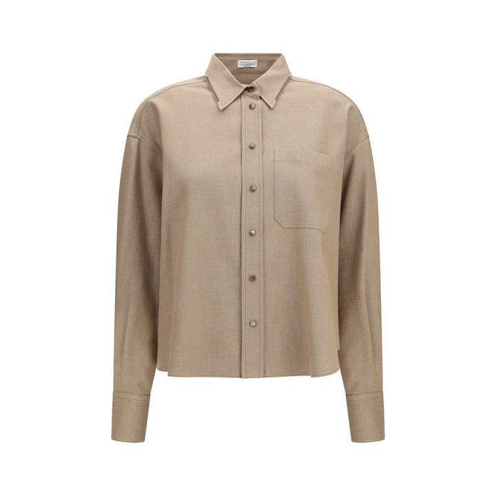 Brunello Cucinelli Beige Denim Shirt