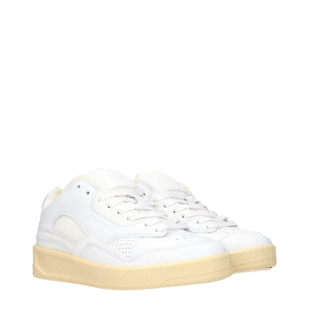 Jil Sander White Leather Low Top Sneakers