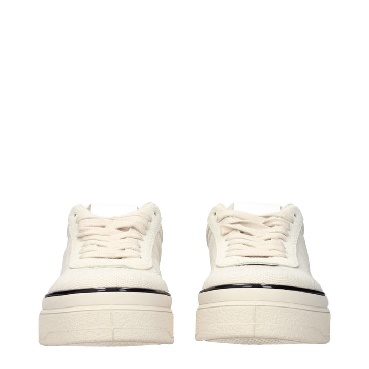 Jil Sander Beige Fabric Platform Sneakers