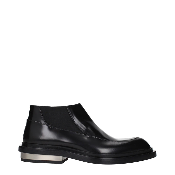 Jil Sander Black Leather Ankle Boots
