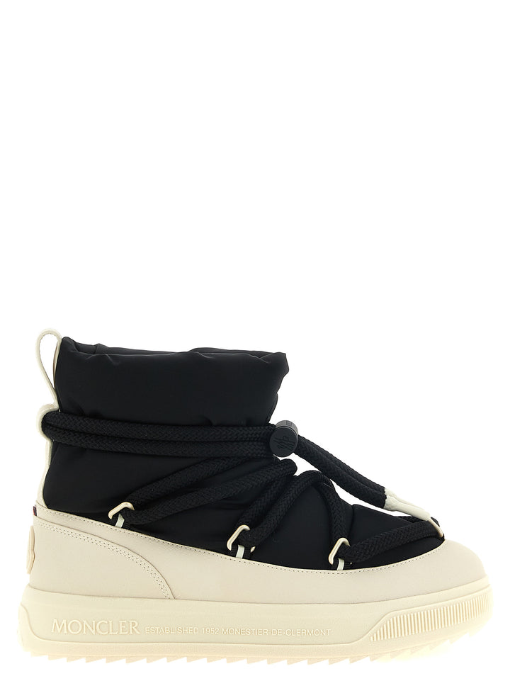 Moncler Black Polyamide Lace-Up Boots