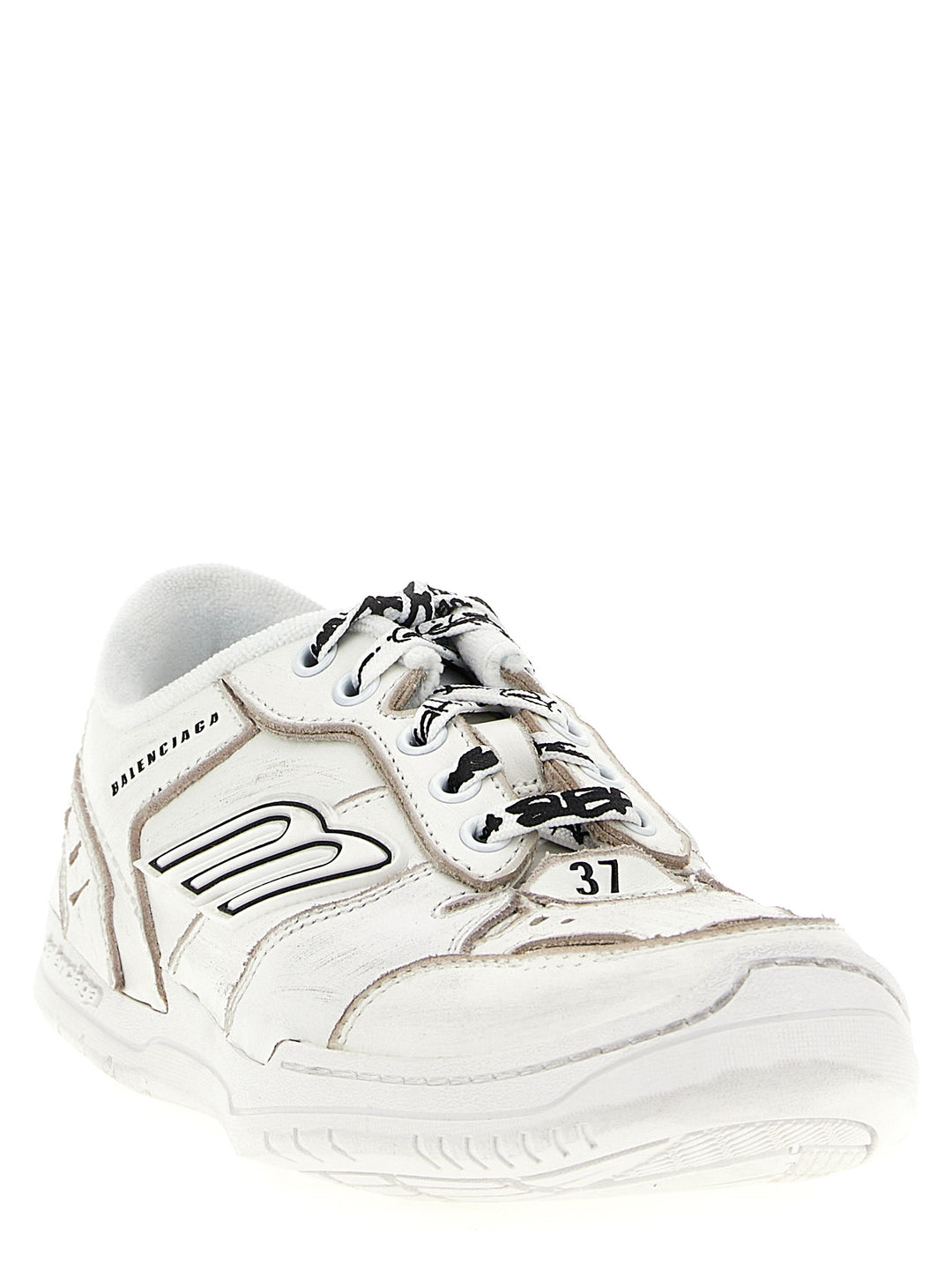 Balenciaga White Calfskin Athletic Sneakers