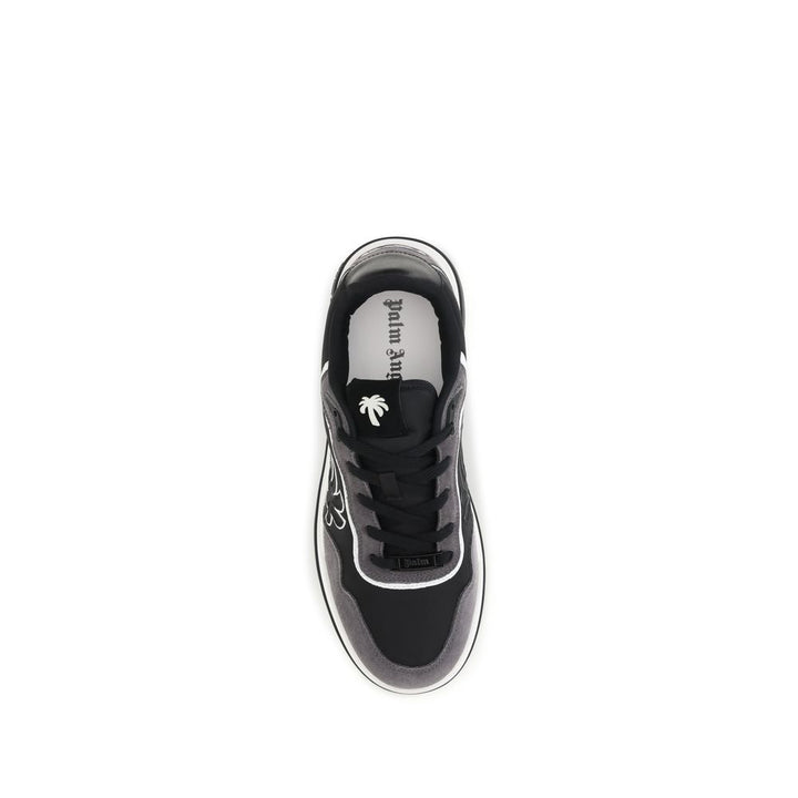 Palm Angels Black Calf Leather Bos Taurus Low Top Sneakers