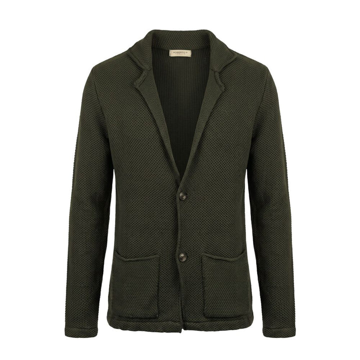 Roberto Pepe Luxury Green Wool Men's Sweater