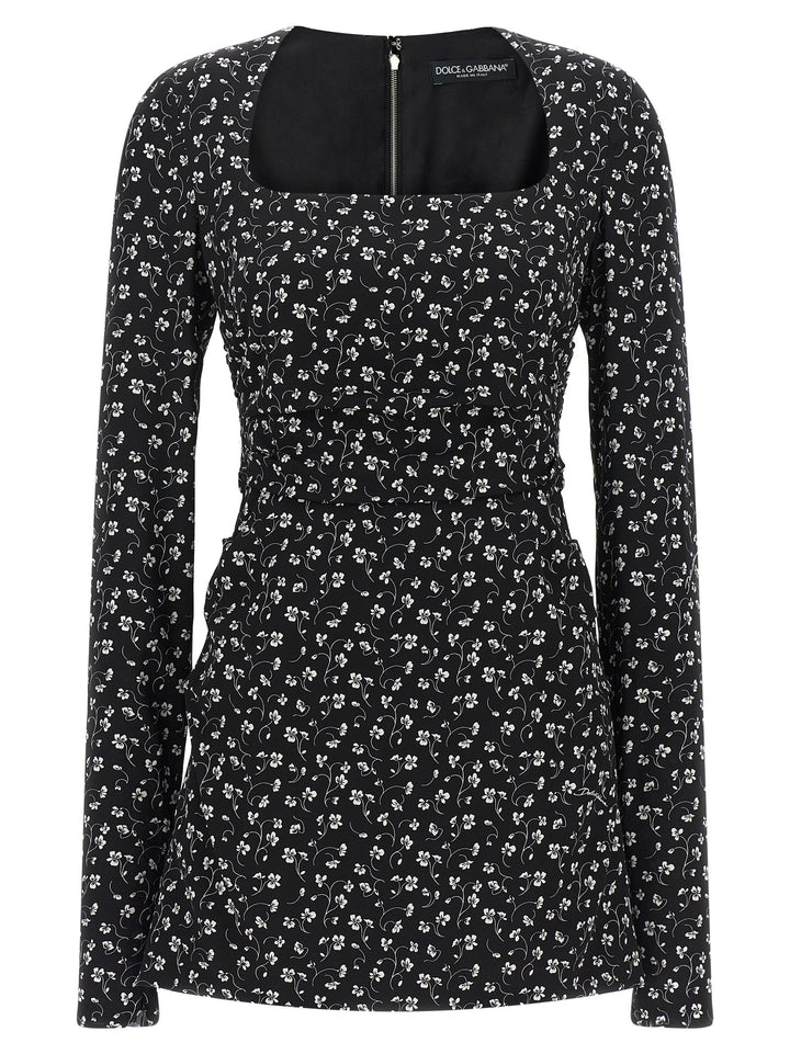 Dolce & Gabbana Black Silk Short Dress