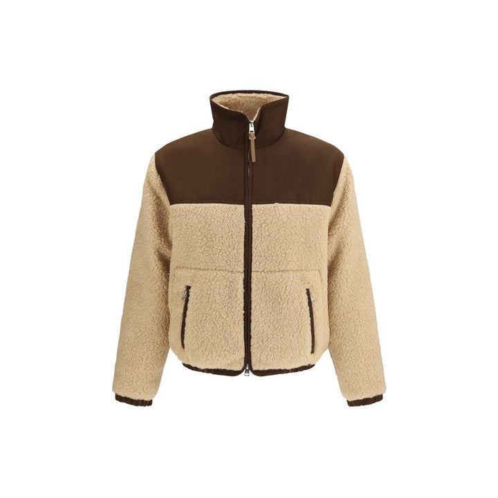 Ami Paris Beige Polyester Full-Length Jacket