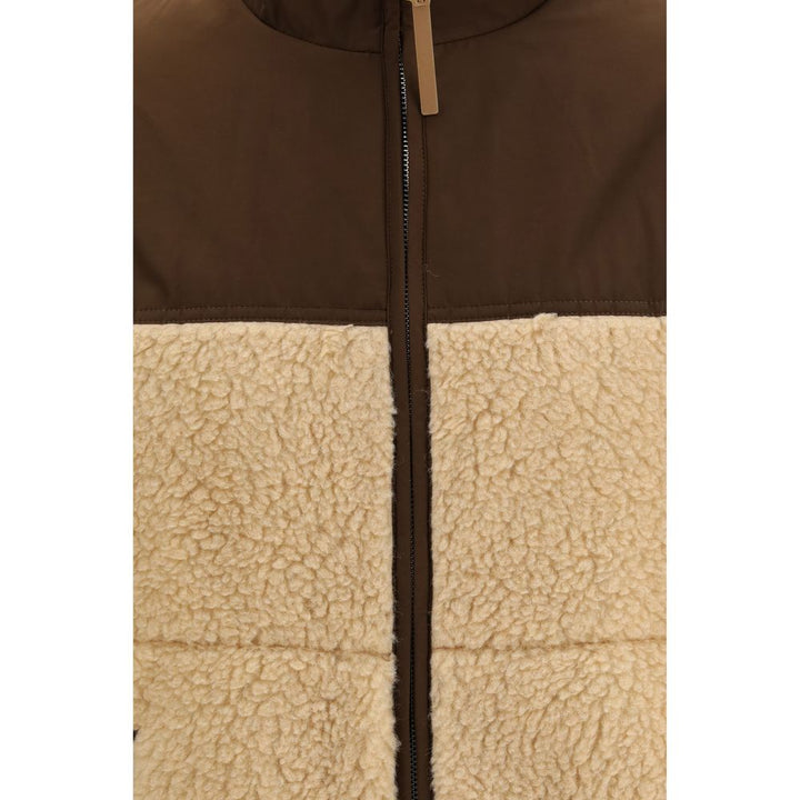 Ami Paris Beige Polyester Full-Length Jacket