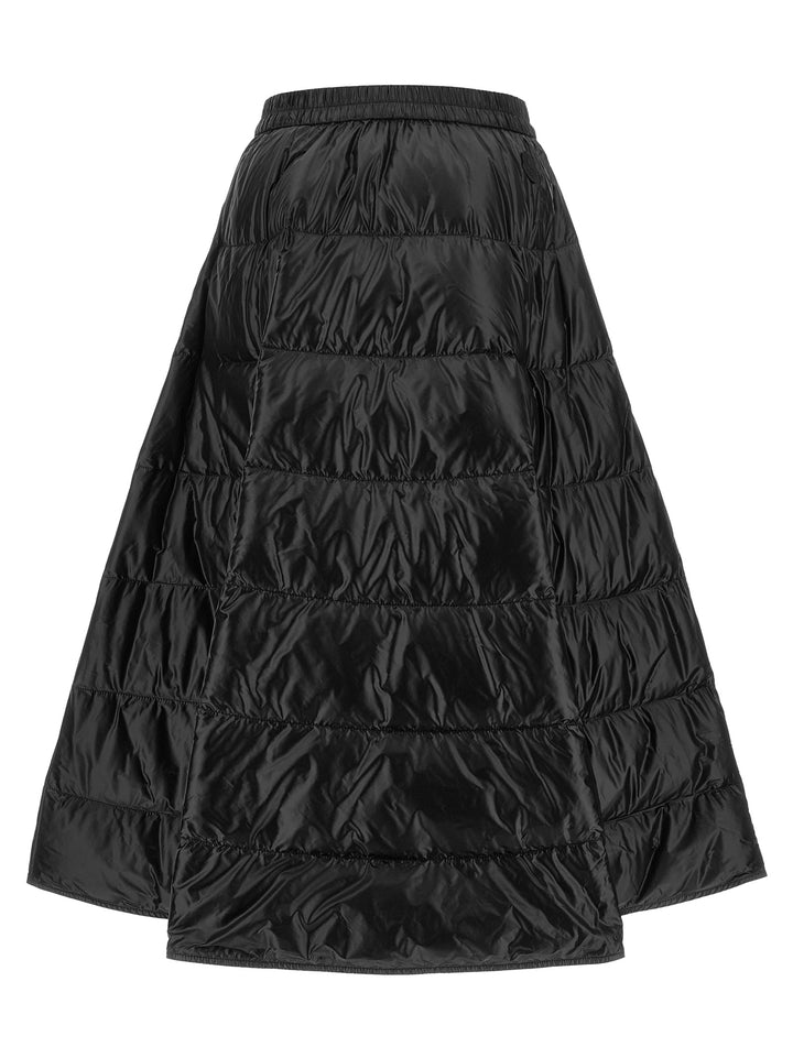 Moncler Black Polyamide Midi Skirt